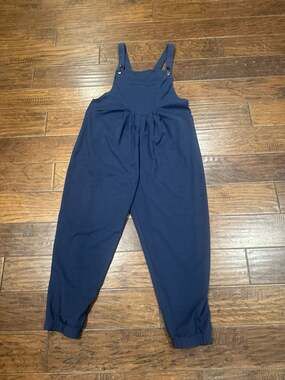 Z Supply Sloane Navy Blue Textured Knit Jogger Overalls